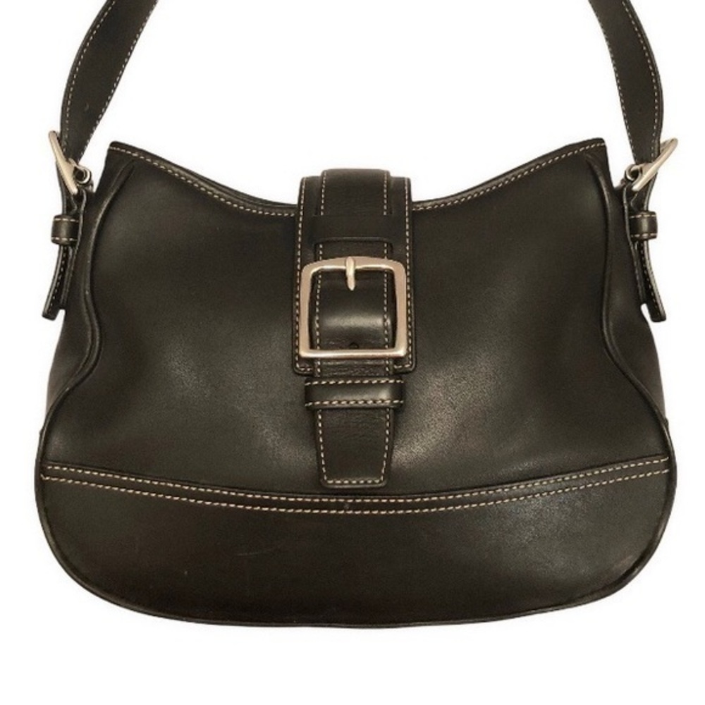 Coach Classic y2k vintage Hampton black Leather Hobo bag